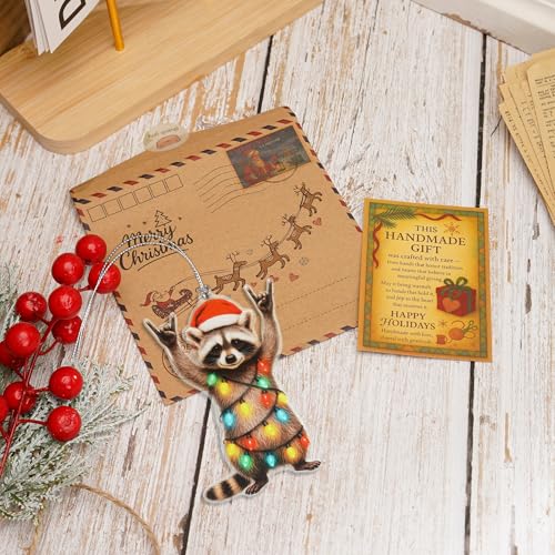 Funny Christmas Ornament - Raccon Gifts Christmas Ornaments 2026 - Animal Lovers Gifts - Acrylic Funny Ornament Decoration for Tree - Gift for Friends, cowoker, Men, Women, Office - color: Raccoon4