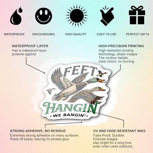 BEATRI Hunting Stickers 50Pcs Waterproof Vinyl Deer Hunting Decor - color: Hunting Stickers