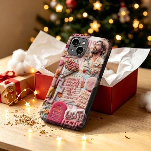 Compatible with iPhone 15 Case,Wireless Charging Compatible,Patented 2‑in‑1 Dual‑Layer Protection, Hot Transfer Print Hard Shell Cover - Bible Verse Aesthetics - color: Bible verse aesthetics, size: iPhone 15