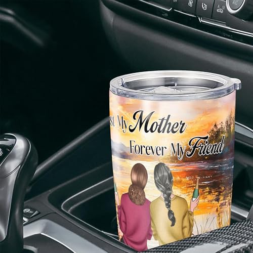 Personalized First My Mother Forever My Friend Tumbler Custom Name Insulated Cups Travel Coffee Mug with Lids Stainless Steel 20 30 Oz Gifts for Mom Daughter Women Girl Mothers Day - color: Mom 608