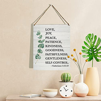 KongMoTree Fruit of the Spirit Wall Art Sign, Fruit of the Spirit Sign, Bible Verse Sign, Farmhouse Scripture Wall Decor, Galatians 5:22-23, Christian Gifts, 8x10 Inches - color: Galatians 5:22-23.
