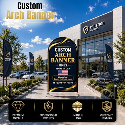 Custom Backdrop Arch Cover by BCB, 2-side Custom arch covers Printed in USA - color: Arc Banner