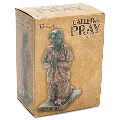 Dicksons Help Me Heal Praying Nurse 5 inch Gold Resin Stone Table Top Figurine - style: Help Me Heal Praying Nurse