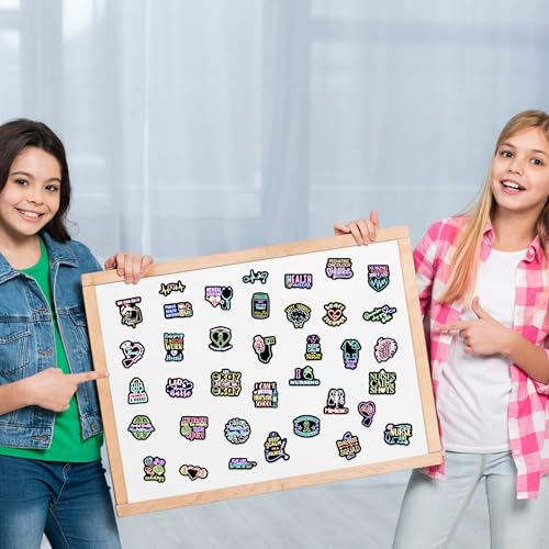 50 Pcs Neon Mental Health Stickers for Water Bottle - color: Non-luminescent-164kshr