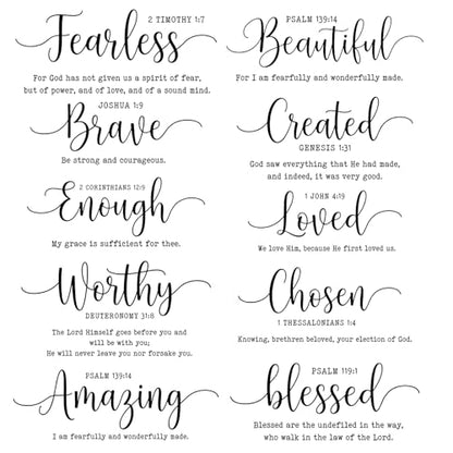 BBTO Bible Verse Stickers Peel & Stick,Be Strong and Courageous - style: Be Strong and Courageous