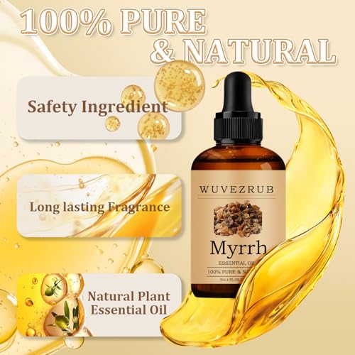 Myrrh Essential Oil for Diffuser & DIY -4 Fl Oz （120ML） - size: 4 Fl Oz (Pack of 1)