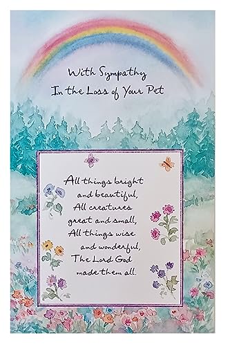 Greeting Card May You Find Comfort in The Thoughts of Those Who Care - Religious With Sympathy In The Loss of Your Pet (Cat Dog)