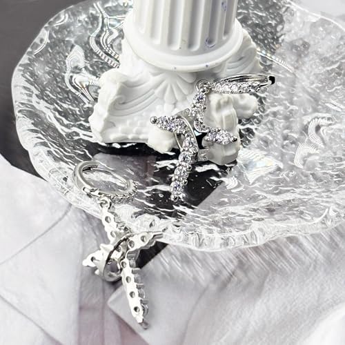 Crown Cross Earrings for Women Gold Cross Hoop Earrings Silver Crystal Crown Huggie Earring Dainty Cute Religious Dangle Earring Trendy Jewelry Accessories - color: silver