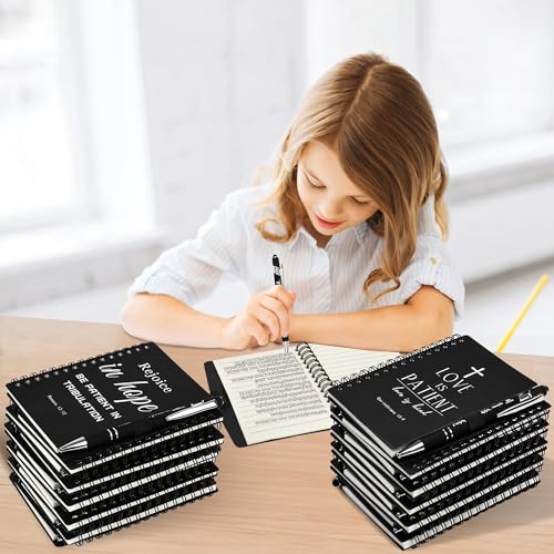 30 Sets Black Christian Prayer Journals with Pens, Christian Gifts for Men - color: black