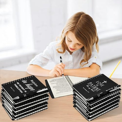 30 Sets Black Christian Prayer Journals with Pens, Christian Gifts for Men - color: black