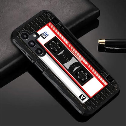 Designed Case for Samsung Galaxy A17 5G / A16 5G, Heavy Duty 3 in 1 Hybrid Hard PC & Soft Silicone [Military Grade] Shockproof Drop Protection Case, 90s Music Cassette - color: 90s Music Cassette, size: Galaxy A17 5G / A16 5G
