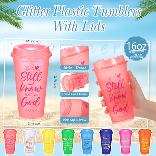 Pickmesh 32 Pcs Christian Gifts Bulk, 16oz Reusable Christian Coffee Cups