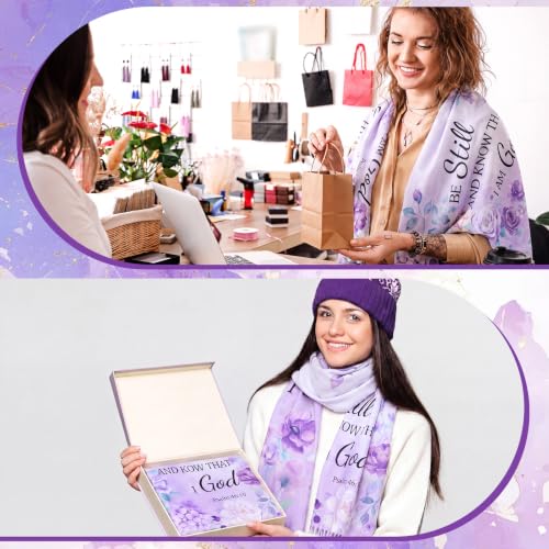 Hercicy Christian Prayer Shawl for Women, Floral Scripture Prayer Scarf