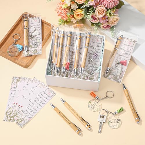 Spakon 10 Sets Christian Gifts Bulk Bible Verse Pens Keychain, Bible - style: Bible