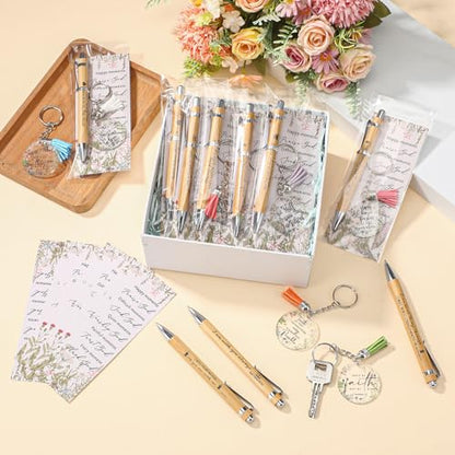 Spakon 10 Sets Christian Gifts Bulk Bible Verse Pens Keychain, Bible - style: Bible
