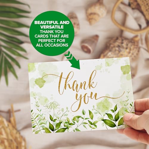 Decorably 24 Pack Glitter 6x4in Assorted Thank You Cards with Envelopes - style: Glitter