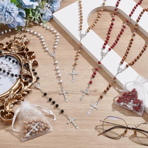40 Sets Rosary Bead Bulk Catholic Christening Necklace Baptism
