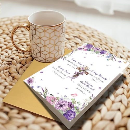 Christian Card Gifts for Women Faith, Religious Butterfly Birthday Card Decoration Gifts for Wife Daughter Best Friend Mom Sister Women, Spiritual Present for Female Friend Family - color: #5