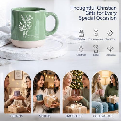 Didaey 10 Pcs Christian Gifts Bulk for Women, Religious Bible Verse Mugs - color: Bright Color