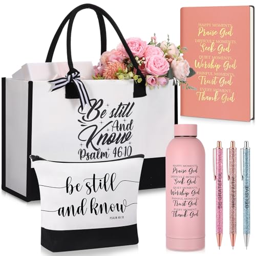 Shinylin 7 Pcs Christian Gifts for Women, Psalm Bible Verse Set,Pink - color: Pink