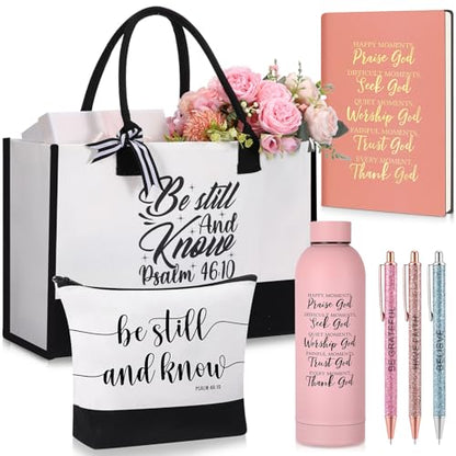 Shinylin 7 Pcs Christian Gifts for Women, Psalm Bible Verse Set,Pink - color: Pink