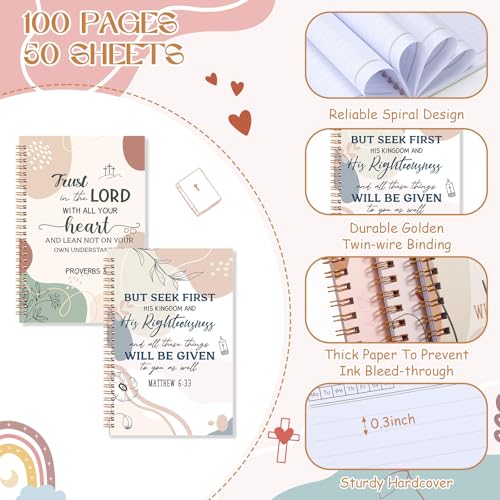 Supervitae 12 Pack Christian Journals Notebooks Gifts for Women,Boho - style: Bohemian