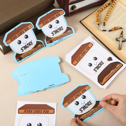 Motipuns 24 Sets Jesus Loves You S'More Ornament Craft Kit,Classic Style - style: Classic Style