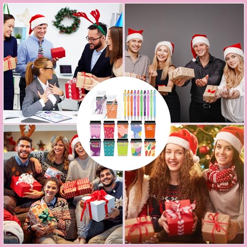 Kosiz 30 Set/90 Pcs Employee Coffee Cup Notepad with Pen, Xmas Sticky Notes - style: Employee