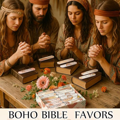 50 Pack Christian Nail Files Gifts Christian Boho Mini Emery Boards - style: Boho Bible