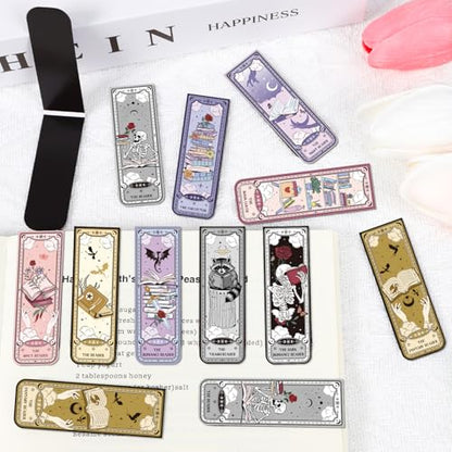 Wxiben 30 Pcs Tarot Fantasy Magnetic Bookmark Dark Romance Book Mark Page Clip - style: Tarot