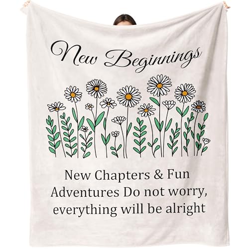 New Beginnings Gift for Women, Retirement Blanket for Women 50"X60" - color: New Beginning Gifts