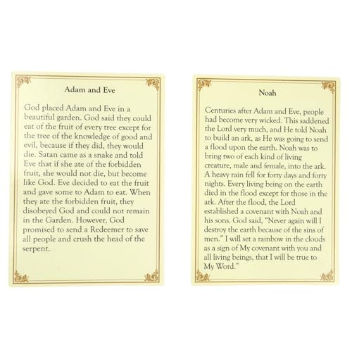 Needzo Scripture Devotional Card Set, Learn The Bible Flashcard Deck, Great Sunday School Learning Tool, 2.5 x 3.5 Inches, 52 Cards Included