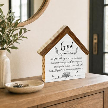 Christian Home Decor, Serenity Prayer God Grant Me Serenity Courage Wisdom - color: god