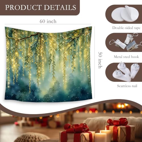 HUGANE Fantasy Willow Tree Tapestry Wall Decor 50x60 Inch - color: Colour-06