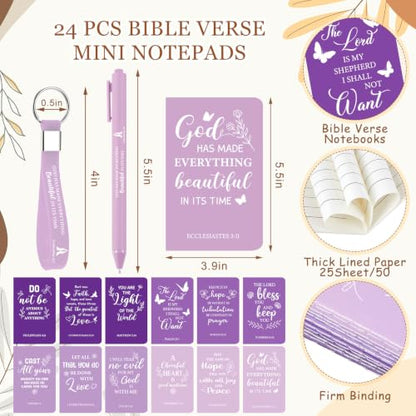 Hollowfly 24 Set/96 Pcs Christian Church Religious Gifts(Gradient Purple) - color: Gradient Purple