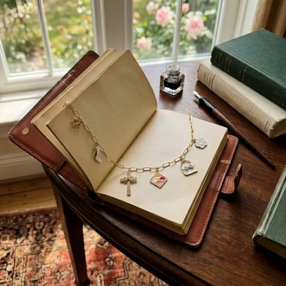 Bible Charm Chain Accessories - Christian Cross Gift - color: Fashion Apparel