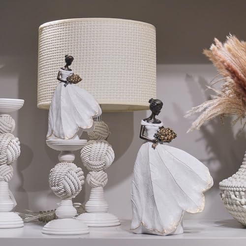 Guichifun Fairy Statue, White, 5 x 3 x 7.5 Inch - color: White-flower, size: Small