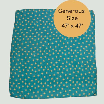 Our Lady of Guadalupe Catholic Baby Swaddle | Mary's Mantle Soft & Luxury Baby Muslin Cotton Swaddle Blanket | Newborn Essentials for Girls and Boys | 47" X 47" Our Lady of Guadalupe Stars Swaddle