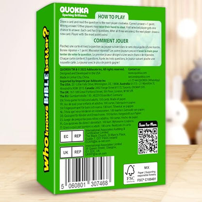 Who Knows Bible Better - Bible Figures Card Game, 300 Trivia Questions - color: People