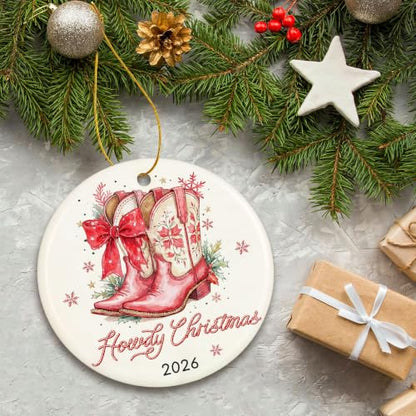 ZAGKOO Cowgirl Boot Ornament - Cowgirl Ornaments for Christmas Tree - color: Cowboy Boot