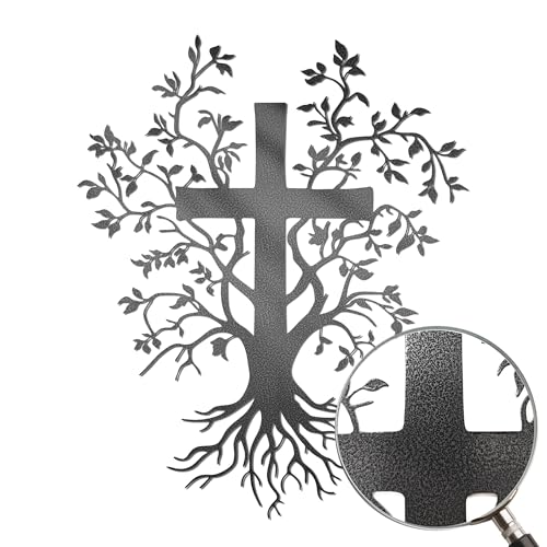 YATEASLU Wall Cross Sculpture Tree of Life Design