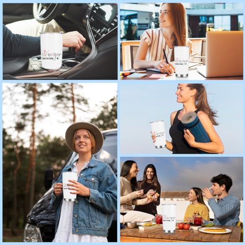 Inspirational Quotes Tumbler, Positive Gifts for Women Friends Bestie Christmas Birthday Boss Day, Motivational Gifts Coffee Mug Stainless Steel Vacuum Insulated Double Wall Travel Cup with Lid 20oz - color: Stronger Storm 1151