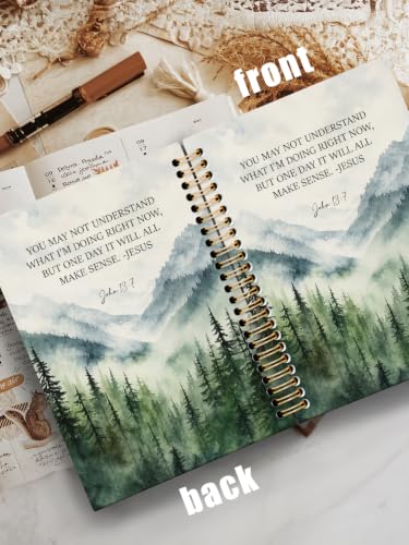 ISANOU Mountain Christian Bible Journal Notebook,Faith Gift for Women Men - color: john 13:7