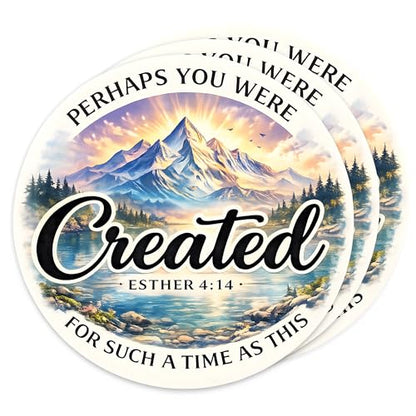 [3PCS] Perhaps You were Created for Such A Time Sticker Christian Mountain - color: Created Sticker