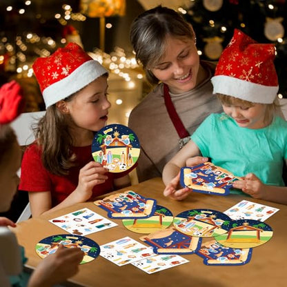 FaCraft Religious Craft Sticker for Kids - Make a Nativity Scene Stickers - color: D-24pcs