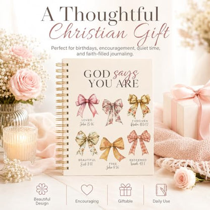 ilohaus Bible Journal for Women, Prayer Journal with Lined Pages, Hardcover - color: God Says