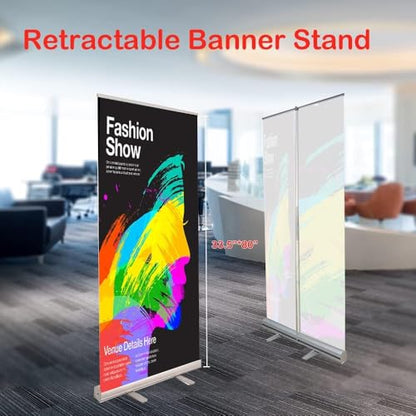 Retractable Roll up Banner Stand,Aluminum Roll Up Banner Display with Carrying Bag 36” x 80”for Trade Show Exhibition Store Displays (Stand Only) - size: 36 x 80 inch (Stand Only)