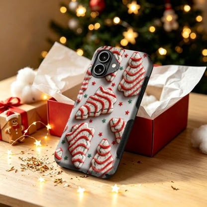 Compatible with iPhone 16 Plus Case,Wireless Charging Compatible,Patented 2‑in‑1 Dual‑Layer Protection, Hot Transfer Print Hard Shell Cover - Christmas Dim Sum Biscuits - color: Christmas Dim sum biscuits, size: iPhone 16 Plus