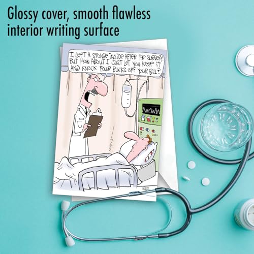 NobleWorks 1 Funny Get Well Surgery Card 5x7 Sponge Recovery C6081GWG - style: Sponge Surgery