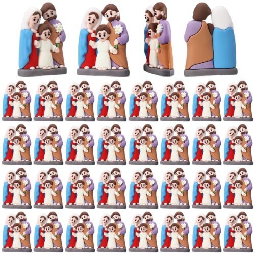 Amyhill 50 Pcs Mini Holy Family Figurines Catholic Jesus Mary Joseph Statue - color: Colorful, size: Holy Family